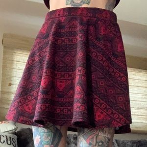 Patterned Skater Skirt